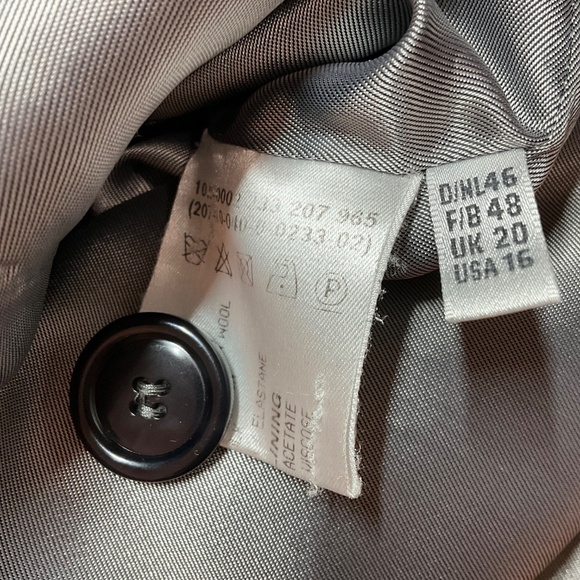 DELMOD Vintage Wool Blend Fully Lined Houndstooth 3 Button Blazer Turn Up Cuffs - Picture 8 of 12